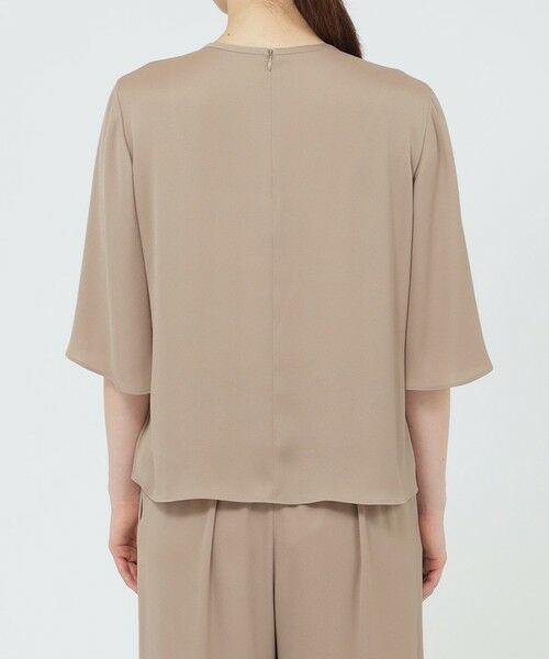 Paul Stuart / ポール・スチュアート シャツ・ブラウス | 【WEB・一部店舗限定】【ウォッシャブル/防しわ性】バックサテンジョーゼット　ブラウス | 詳細7