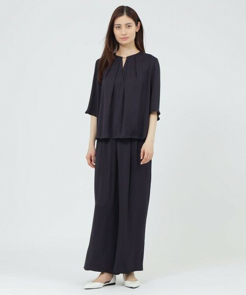 Paul Stuart / ポール・スチュアート シャツ・ブラウス | 【WEB・一部店舗限定】【ウォッシャブル/防しわ性】バックサテンジョーゼット　ブラウス | 詳細2