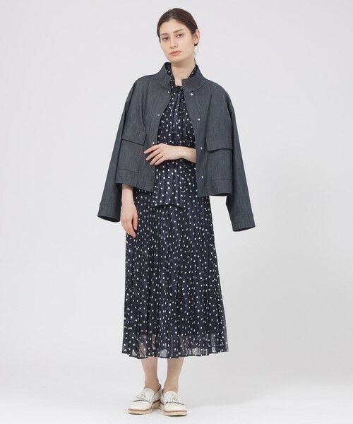 Paul Stuart / ポール・スチュアート シャツ・ブラウス | 【eclat掲載】【予約販売/ウォッシャブル】シアーストライプスクエアプリント　ブラウス | 詳細3