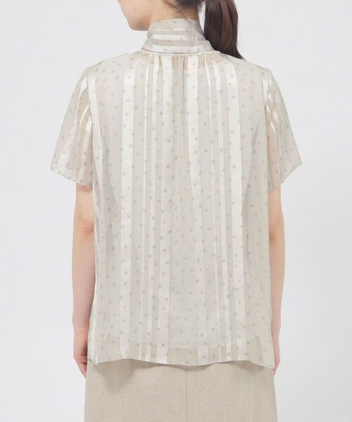 Paul Stuart / ポール・スチュアート シャツ・ブラウス | 【eclat掲載】【予約販売/ウォッシャブル】シアーストライプスクエアプリント　ブラウス | 詳細6