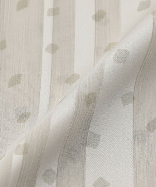 Paul Stuart / ポール・スチュアート シャツ・ブラウス | 【eclat掲載】【予約販売/ウォッシャブル】シアーストライプスクエアプリント　ブラウス | 詳細10