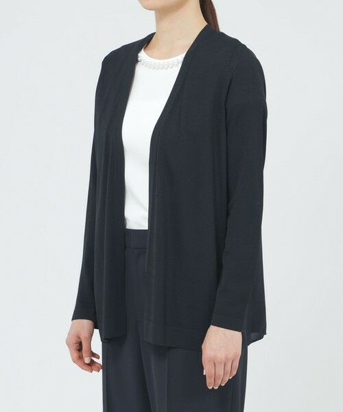 Paul Stuart / ポール・スチュアート ニット・セーター | 【ウォッシャブル/接触冷感/UV対策】シャイニーストレッチ/バックサテンアムンゼン　カーディガン | 詳細4