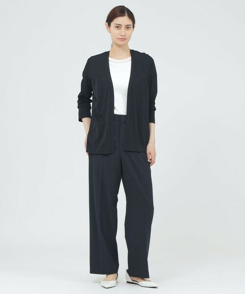 Paul Stuart / ポール・スチュアート ニット・セーター | 【ウォッシャブル/接触冷感/UV対策】シャイニーストレッチ/バックサテンアムンゼン　カーディガン | 詳細2