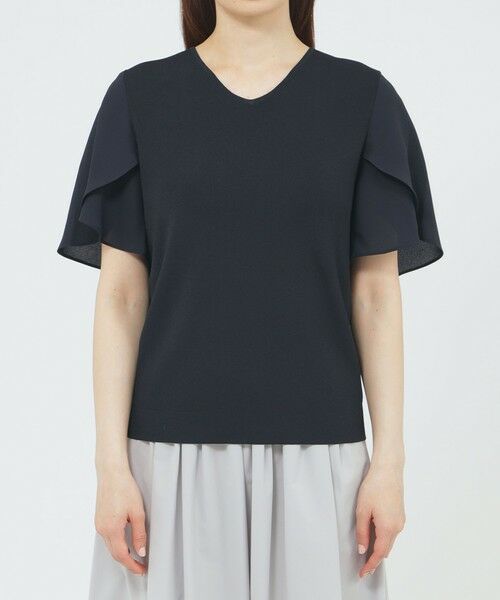 Paul Stuart / ポール・スチュアート ニット・セーター | 【ウォッシャブル/接触冷感/UV対策】シャイニーストレッチ/バックサテンアムンゼン　プルオーバー | 詳細4