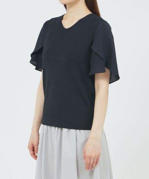 Paul Stuart / ポール・スチュアート ニット・セーター | 【ウォッシャブル/接触冷感/UV対策】シャイニーストレッチ/バックサテンアムンゼン　プルオーバー | 詳細5