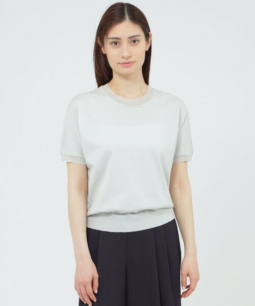 Paul Stuart / ポール・スチュアート ニット・セーター | 【WEB・一部店舗限定】【ウォッシャブル】シアーニット　プルオーバー（ライトグレー）