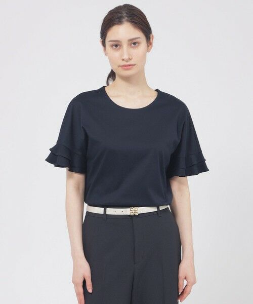 Paul Stuart / ポール・スチュアート カットソー | 【ウォッシャブル】60スムース　プルオーバー（ネイビー）