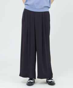 Paul Stuart / ポール・スチュアート パンツ | 【WEB・一部店舗限定】【ウォッシャブル/防しわ性】バックサテンジョーゼット　パンツ