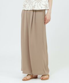 Paul Stuart / ポール・スチュアート パンツ | 【WEB・一部店舗限定】【ウォッシャブル/防しわ性】バックサテンジョーゼット　パンツ