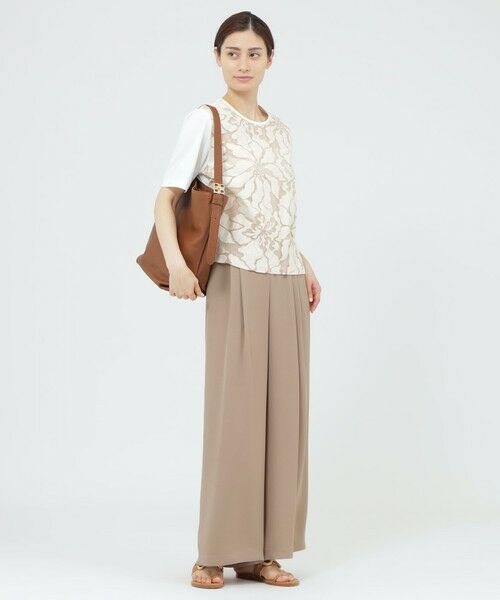 Paul Stuart / ポール・スチュアート パンツ | 【WEB・一部店舗限定】【ウォッシャブル/防しわ性】バックサテンジョーゼット　パンツ | 詳細3