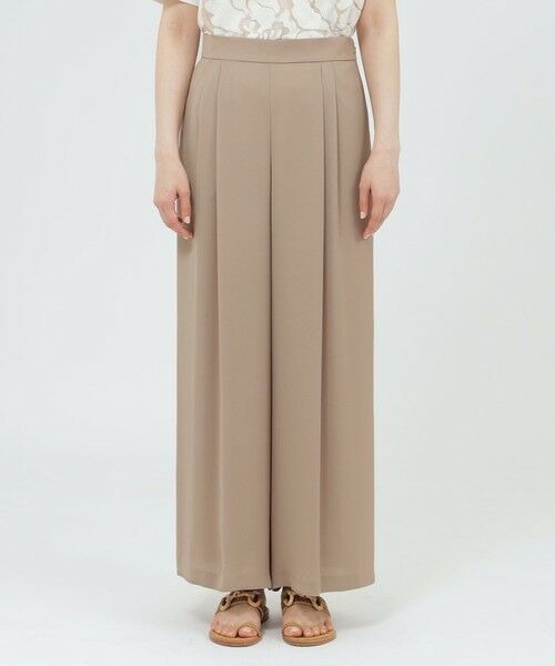 Paul Stuart / ポール・スチュアート パンツ | 【WEB・一部店舗限定】【ウォッシャブル/防しわ性】バックサテンジョーゼット　パンツ | 詳細4