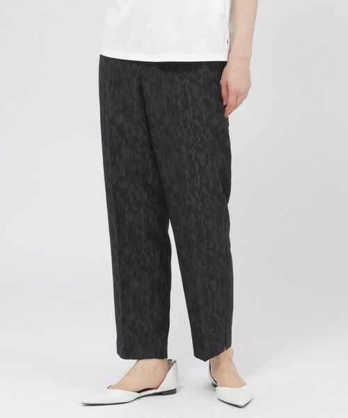 Paul Stuart / ポール・スチュアート パンツ | 【ウォッシャブル】リネンライクストレッチジャカード　パンツ（ネイビー）