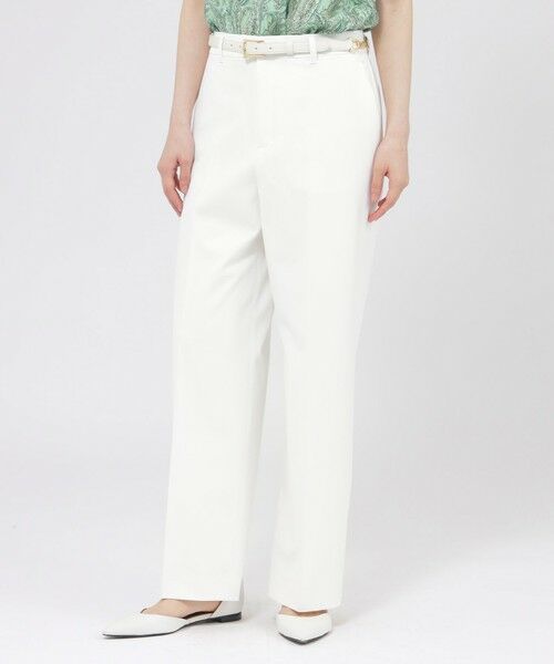 Paul Stuart / ポール・スチュアート パンツ | 【ウォッシャブル/防しわ性/UV対策/接触冷感】ネオオックスストレッチ　パンツ（ホワイト）