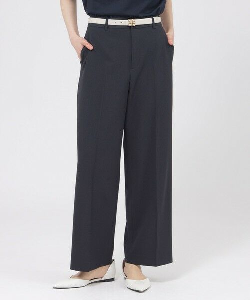 Paul Stuart / ポール・スチュアート パンツ | 【ウォッシャブル/防しわ性/UV対策/接触冷感】ネオオックスストレッチ　パンツ（ネイビー）