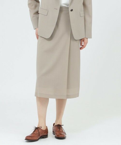 Paul Stuart / ポール・スチュアート スカート | 【ウォッシャブル/防しわ性】ブリーザブルウーステッド　スカート（ライトグレー）