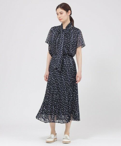 Paul Stuart / ポール・スチュアート スカート | 【eclat掲載】【予約販売/ウォッシャブル】シアーストライプスクエアプリント　スカート | 詳細3