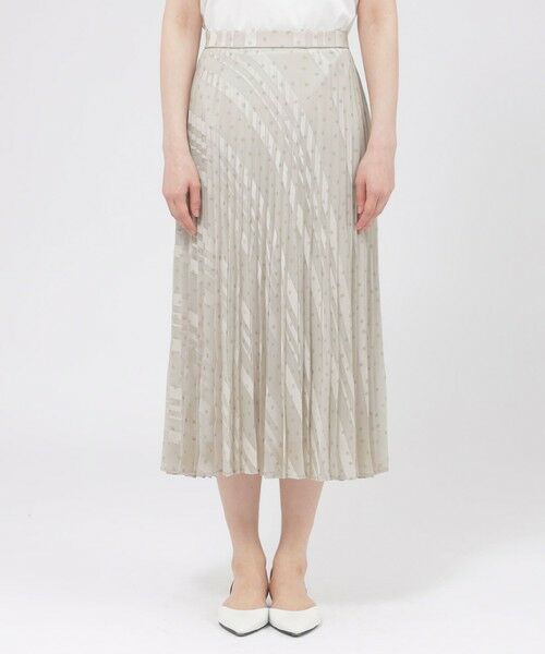 Paul Stuart / ポール・スチュアート スカート | 【eclat掲載】【予約販売/ウォッシャブル】シアーストライプスクエアプリント　スカート | 詳細4
