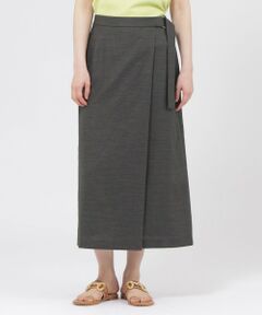 【eclat掲載】【ウォッシャブル/UV対策/接触冷感/防しわ性】トリアセシャンブレー　スカート