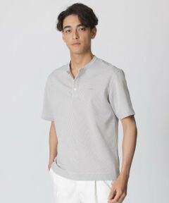 Paul Stuart / ポール・スチュアート カットソー | 【WEB・一部店舗限定】麻混コードレーンジャージーヘンリーネックTシャツ