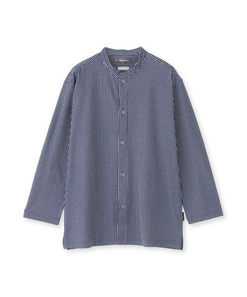 Paul Stuart / ポール・スチュアート 服飾雑貨 | 【WEB・一部店舗限定】ニットサッカーストライプ ロングシャツ×ロングパンツセットアップ | 詳細1