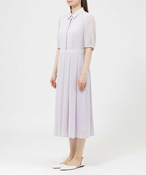 Paul Stuart / ポール・スチュアート ロング・マキシ丈ワンピース | 【ウォッシャブル】ダイヤドット　ワンピース | 詳細5