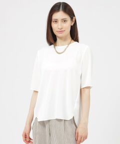 【ウォッシャブル】バックサテンアムンゼン　ブラウス