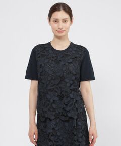Paul Stuart / ポール・スチュアート ニット・セーター | 【ウォッシャブル】カット刺繍レース　プルオーバー