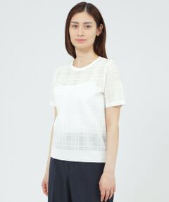 Paul Stuart / ポール・スチュアート ニット・セーター | 【WEB・一部店舗限定/ウォッシャブル】チェックジャカード　プルオーバー