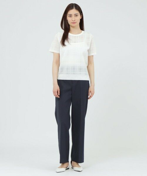 Paul Stuart / ポール・スチュアート ニット・セーター | 【WEB・一部店舗限定/ウォッシャブル】チェックジャカード　プルオーバー | 詳細1