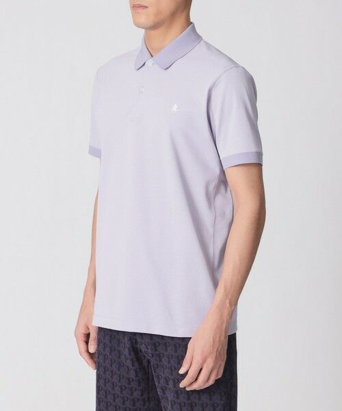 Paul Stuart / ポール・スチュアート カットソー | 【GOLF Men’s/吸水速乾/UVカット/保型性/イージーケア】PSアイコニックロゴ半袖ポロシャツ | 詳細11