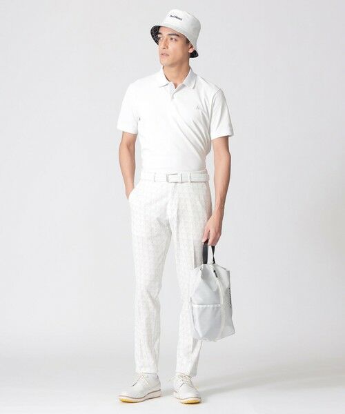 Paul Stuart / ポール・スチュアート カットソー | 【GOLF Men’s/吸水速乾/UVカット/保型性/イージーケア】PSアイコニックロゴ半袖ポロシャツ | 詳細1