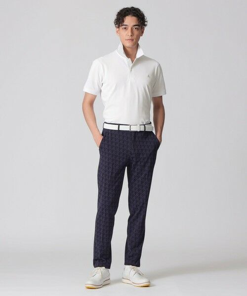 Paul Stuart / ポール・スチュアート カットソー | 【GOLF Men’s/吸水速乾/UVカット/保型性/イージーケア】PSアイコニックロゴ半袖ポロシャツ | 詳細2