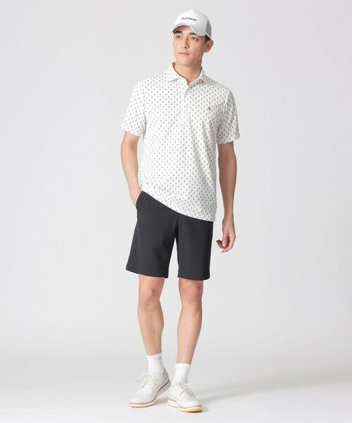 Paul Stuart / ポール・スチュアート カットソー | 【GOLF Men’s/吸水速乾/保型性/イージーケア/ストレッチ】ジオメトリック柄プリント半袖ポロシャツ | 詳細1