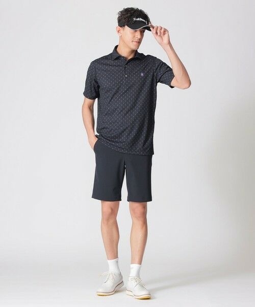 Paul Stuart / ポール・スチュアート カットソー | 【GOLF Men’s/吸水速乾/保型性/イージーケア/ストレッチ】ジオメトリック柄プリント半袖ポロシャツ | 詳細2