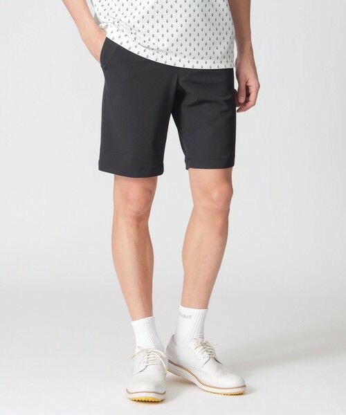 Paul Stuart / ポール・スチュアート その他パンツ | 【GOLF Men’sはっ水/UVカット/防透け】ストレッチスムースゴルフショートトラウザーズ（ブラック）