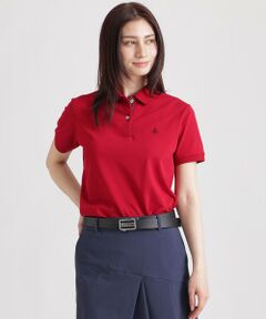 Paul Stuart / ポール・スチュアート カットソー | 【GOLF Women’s//吸水速乾/UVカット/保型性/イージーケア】 PSアイコニックロゴポロシャツ