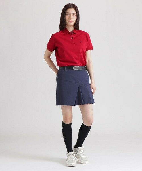 Paul Stuart / ポール・スチュアート カットソー | 【GOLF Women’s//吸水速乾/UVカット/保型性/イージーケア】 PSアイコニックロゴポロシャツ | 詳細5