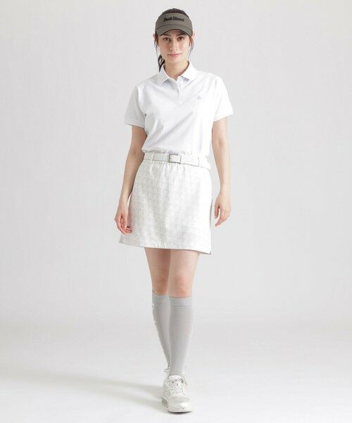 Paul Stuart / ポール・スチュアート カットソー | 【GOLF Women’s//吸水速乾/UVカット/保型性/イージーケア】 PSアイコニックロゴポロシャツ | 詳細1