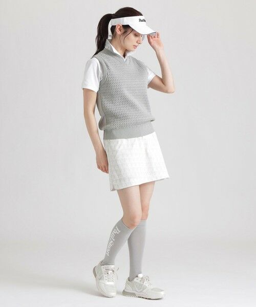 Paul Stuart / ポール・スチュアート カットソー | 【GOLF Women’s//吸水速乾/UVカット/保型性/イージーケア】 PSアイコニックロゴポロシャツ | 詳細2