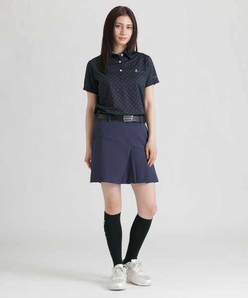 Paul Stuart / ポール・スチュアート カットソー | 【GOLF Women’s/吸水速乾/保型性/イージーケア/ストレッチ】 ジオメトリック柄プリント半袖ポロシャツ | 詳細2