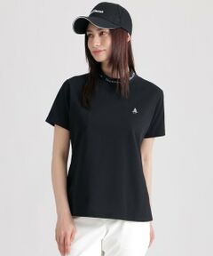 Paul Stuart / ポール・スチュアート カットソー | 【GOLF Women’s/吸水速乾/UVカット/保型性/イージーケア】PSアイコニックロゴモックネックシャツ