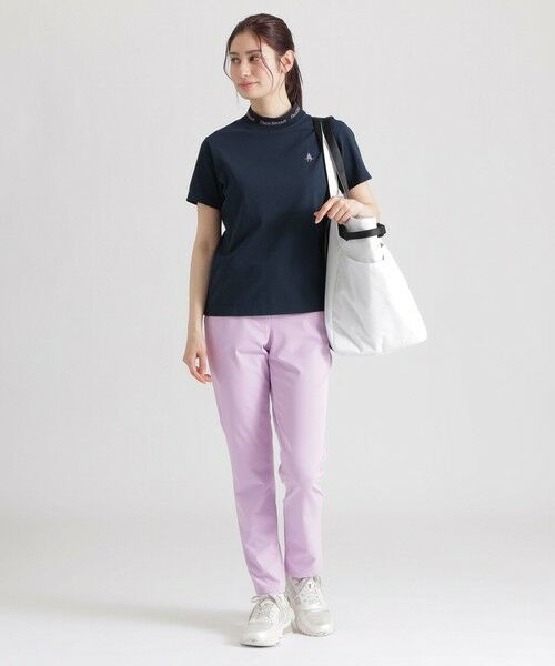 Paul Stuart / ポール・スチュアート カットソー | 【GOLF Women’s/吸水速乾/UVカット/保型性/イージーケア】PSアイコニックロゴモックネックシャツ | 詳細3