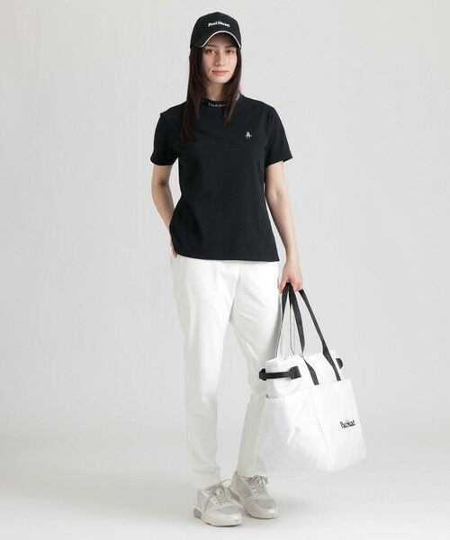 Paul Stuart / ポール・スチュアート カットソー | 【GOLF Women’s/吸水速乾/UVカット/保型性/イージーケア】PSアイコニックロゴモックネックシャツ | 詳細2