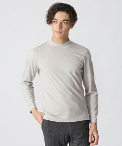 Paul Stuart / ポール・スチュアート カットソー | ウールポリエステルプレーティング/モックネックTシャツ