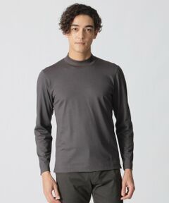 Paul Stuart / ポール・スチュアート カットソー | ウールポリエステルプレーティング/モックネックTシャツ