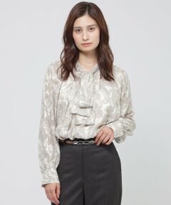 Paul Stuart / ポール・スチュアート シャツ・ブラウス | 【ウォッシャブル】シフォンカットペイズリー　ブラウス