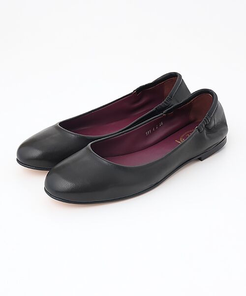 PELLETTERIA/HITMAN&Co. / ペレテリアヒットマン アンド コー パンプス | 【RUE DELA POMPE】NAPPA フラットパンプス（BLACK）