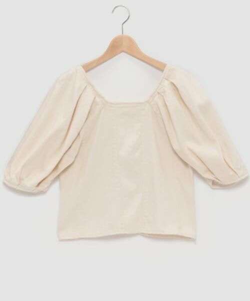 petit main LIEN / プティマイン リアン その他トップス | 【LADIES】バルーン袖デニムチュニック（オフ ホワイト）