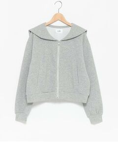 petit main LIEN / プティマイン リアン カーディガン・ボレロ | 【防汚加工/リンク】セーラーZIP羽織り