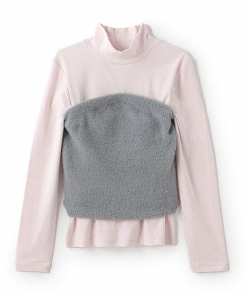 petit main LIEN / プティマイン リアン その他トップス | 【親子リンク】キラキラニットビスチェセット（シルバー グレー）